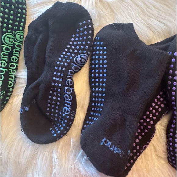 Pure Barre Black Non-Slip Grip Ankle Socks - Picture 4 of 12